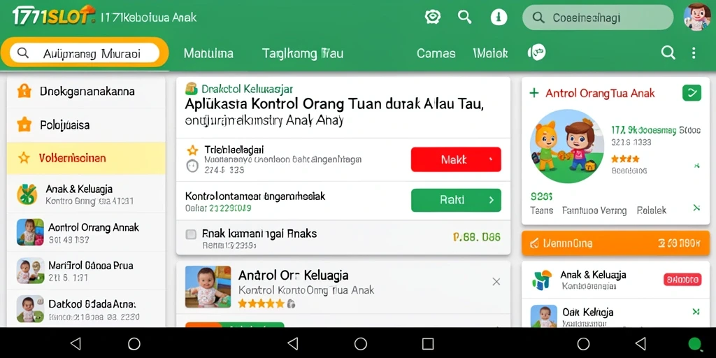 Tangkapan layar aplikasi 171SLOT menampilkan fitur kontrol orang tua yang intuitif.