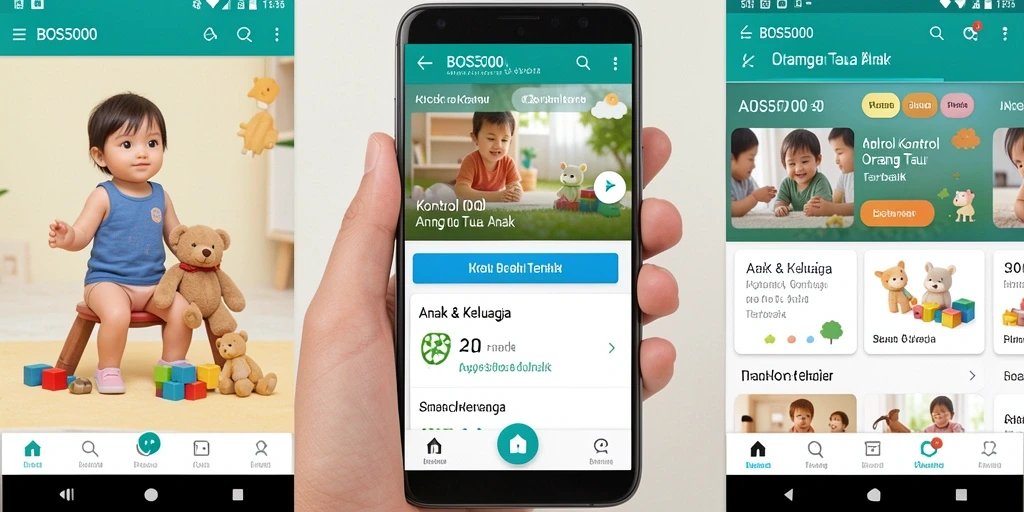 Tampilan antarmuka aplikasi BOS5000 yang user-friendly dan informatif.