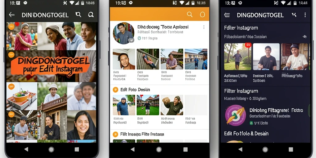 Antarmuka DINGDONGTOGEL dengan berbagai filter Instagram yang menarik.