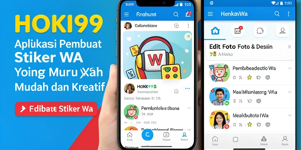 Tampilan antarmuka HOKI99 yang memudahkan pembuatan stiker.