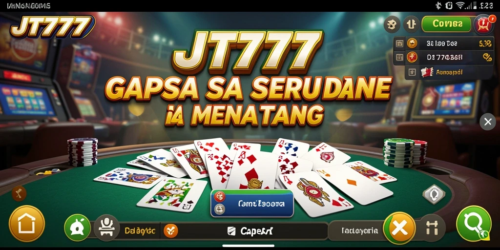 Antarmuka menarik dari game Capsa JT777 yang penuh fitur.
