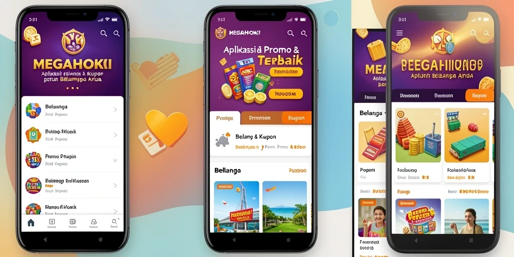 Antarmuka MEGAHOKI yang ramah pengguna dengan berbagai promo.