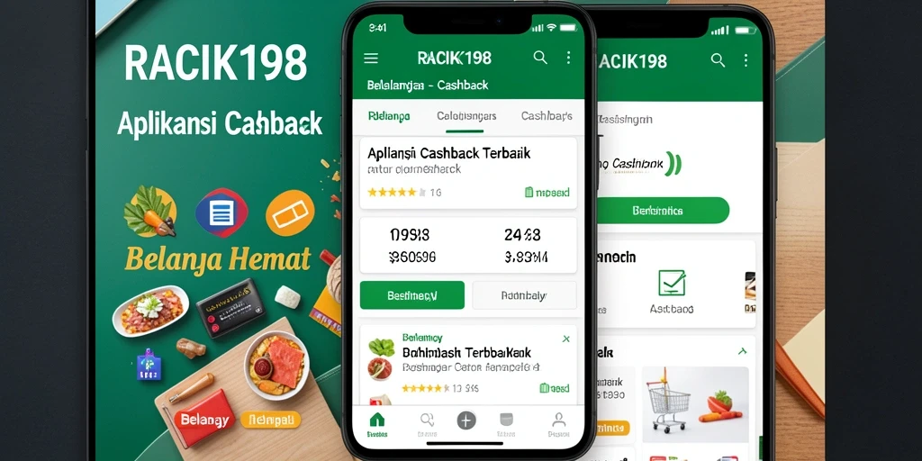 Tampilan antarmuka aplikasi Cashback RACIK198 yang menarik dan mudah digunakan.