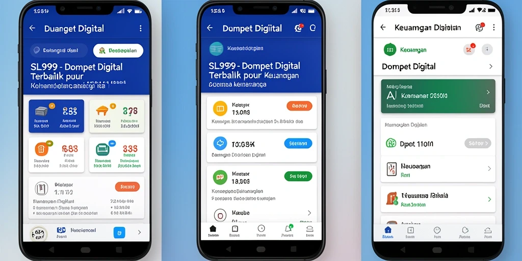 Tampilan antarmuka aplikasi SL999 yang modern dan user-friendly.